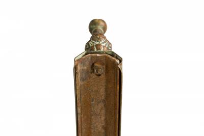 American Victorian Style Bronze and Iron Foliate Design Fireplace Fender