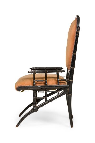 American Victorian Velvet Arm Chair