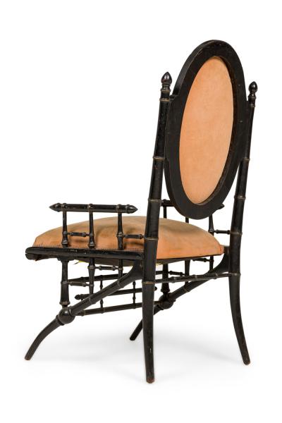 American Victorian Velvet Arm Chair