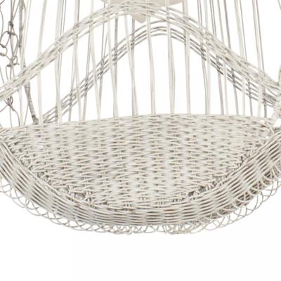 American Victorian White Wicker Chandelier
