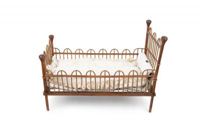 American Victorian Wicker Doll Bed
