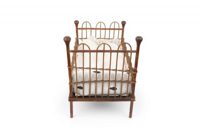 American Victorian Wicker Doll Bed
