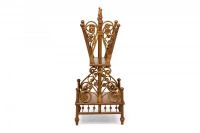 American Victorian Wicker and Wood 2 Tiered Decorative Magazine Stand