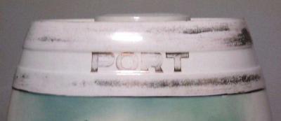 American Victorian porcelain barrel shaped jug dispenser PORT