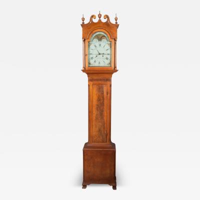 American Walnut Tall Case Clock by Solomon Gorgas