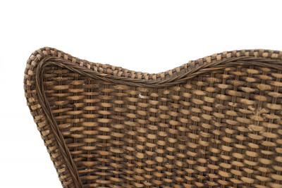 American Wicker Rattan Wing Chair