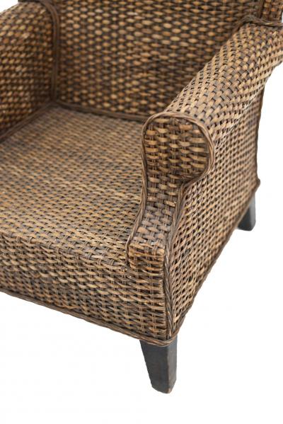 American Wicker Rattan Wing Chair