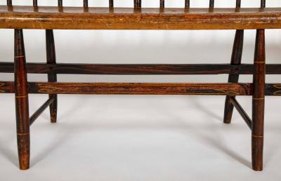 American Windsor Faux Bamboo Spindled 8 Leg Settee