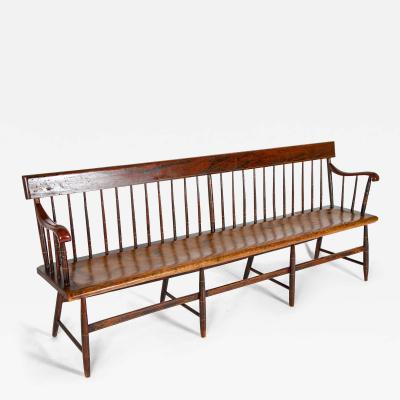 American Windsor Faux Bamboo Spindled 8 Leg Settee