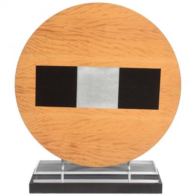 American Wood Sculpture Mounted on Stand