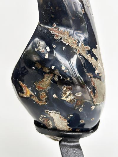 Amethyst Crystal Geode Cluster on Custom Stand Uruguay 