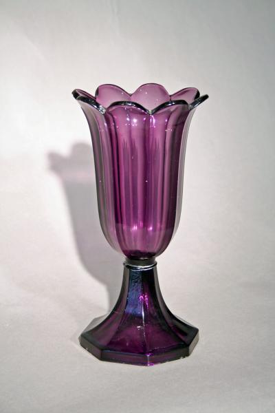 Amethyst Glass Tulip Vase