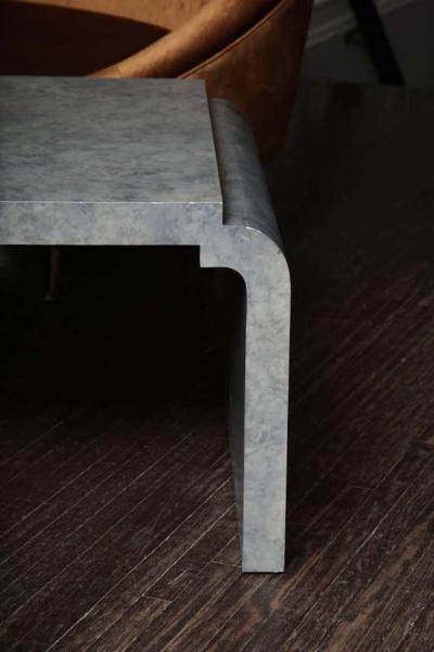 Amethyst Tinted Goat Skin Cocktail Table