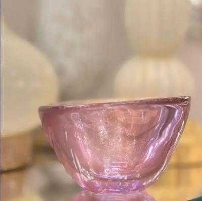 Amethyst and Pink Murano Glass Bowl with Avventurina