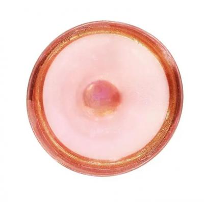 Amethyst and Pink Murano Glass Bowl with Avventurina