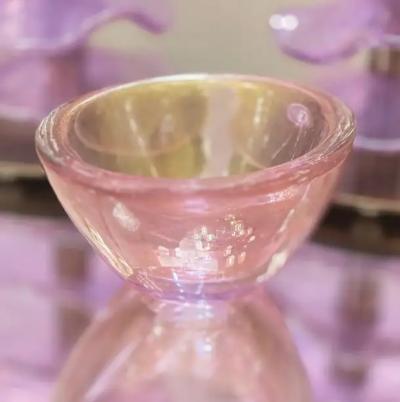Amethyst and Pink Murano Glass Bowl with Avventurina
