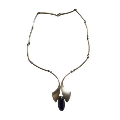 Amethyst and silver necklace