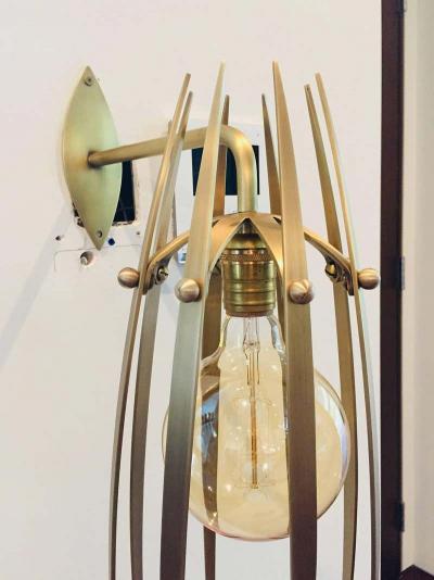 Amparo Calderon Tapia Garras Wall Sconces in Solid Brass by Amparo Calderon Tapia