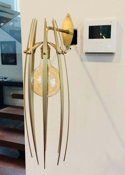 Amparo Calderon Tapia Garras Wall Sconces in Solid Brass by Amparo Calderon Tapia