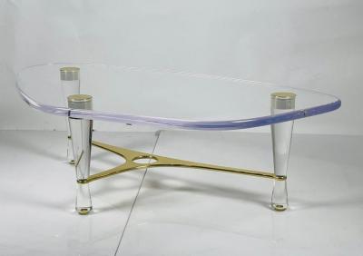 Amparo Calderon Tapia Homenaje Coffee Table in Lucite Brass by Amparo Calderon Tapia 1 100