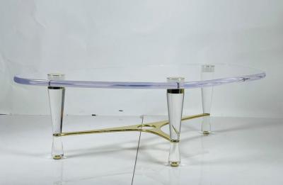 Amparo Calderon Tapia Homenaje Coffee Table in Lucite Brass by Amparo Calderon Tapia 1 100