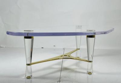 Amparo Calderon Tapia Homenaje Coffee Table in Lucite Brass by Amparo Calderon Tapia 1 100