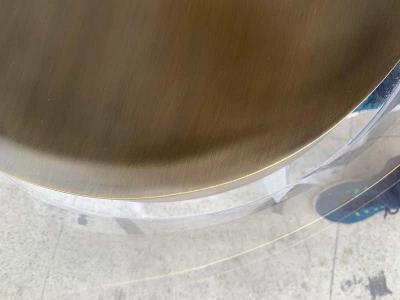 Amparo Calderon Tapia Lithe Barstool in Lucite Solid Brass by Amparo Calderon Tapia