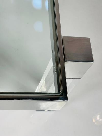 Amparo Calderon Tapia Lucite Solid Stainless Steel Coffee Table by Amparo Calderon Tapia