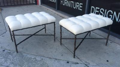 Amparo Calderon Tapia Solid Bronze Benches with Tufted Seats Limited Edition of 200 Numbers 1 2