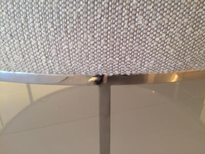 Amparo Calderon Tapia Stunning Custom Designed Round Ottoman with Stainless Steel Base