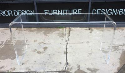 Amparo Calderon Tapia Stunning Waterfall Console in Lucite by Amparo Caldero n Ta pia Signed