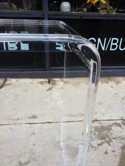 Amparo Calderon Tapia Stunning Waterfall Console in Lucite by Amparo Caldero n Ta pia Signed