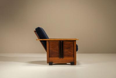 Amsterdam School Lounge Chair with Adjustable Backrest The Netherlands 1930s