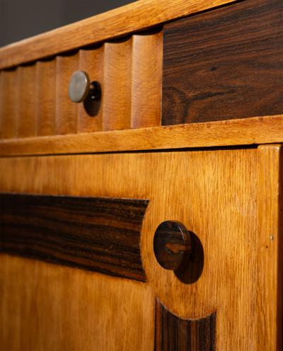 Amsterdam School Oak Sideboard with Coromandel Inlays 1920 1930
