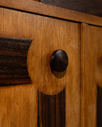 Amsterdam School Oak Sideboard with Coromandel Inlays 1920 1930