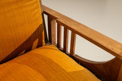 Amsterdam School Reclining Armchair in Oak The Netherlands 1930s
