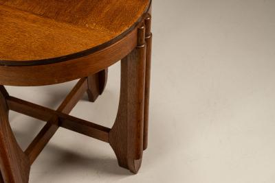 Amsterdam School Side Table in Oak with Coromandel Inlay The Netherlands 1930s
