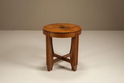 Amsterdam School Side Table in Oak with Coromandel Inlay The Netherlands 1930s