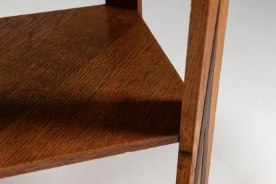 Amsterdamse School Sidetable in Oak and Coromandel The Netherlands 1930s