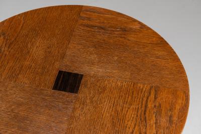 Amsterdamse School Sidetable in Oak and Coromandel The Netherlands 1930s