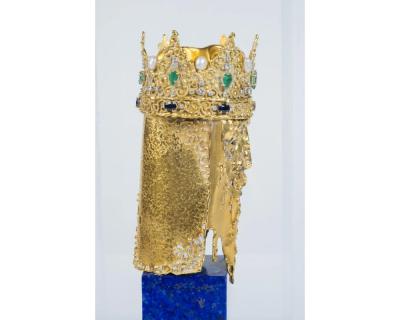 An 18K Gold and Gem Set Bust of a King by George Weil London
