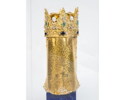An 18K Gold and Gem Set Bust of a King by George Weil London