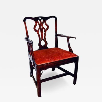 An 18th Century English George II Chippendale Walnut Armchair