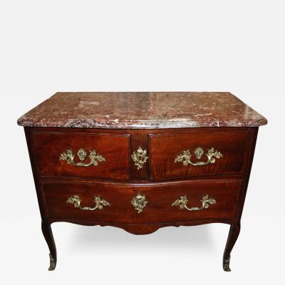 An 18th Century French Louis XV Three Drawer Commode
