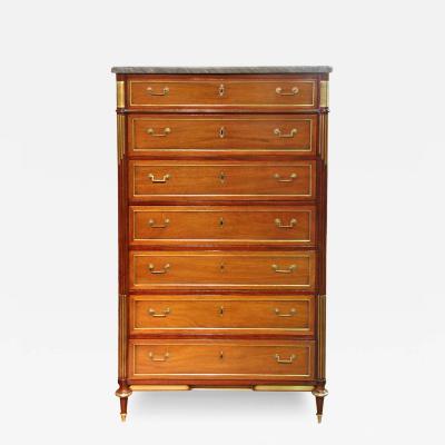 An 18th Century French Louis XVI Mahogany Semainier