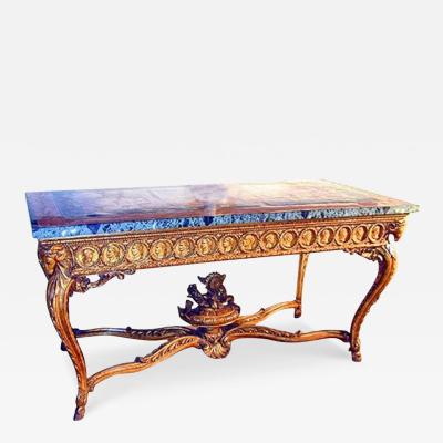 An 18th Century Italian Neoclassic Giltwood Console Table