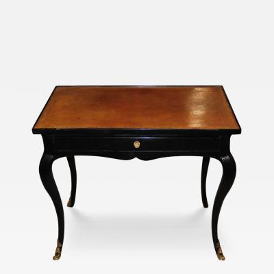 An 18th Century Louis XV Black Lacquered Side Table