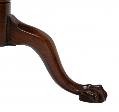 An 18th Century Mahogany Pie Crust Birdcage Tilt Turn Table