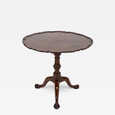 An 18th Century Mahogany Pie Crust Birdcage Tilt Turn Table