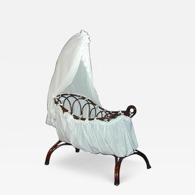 An Adorable 19th Century Beechwood Rocking Cradle